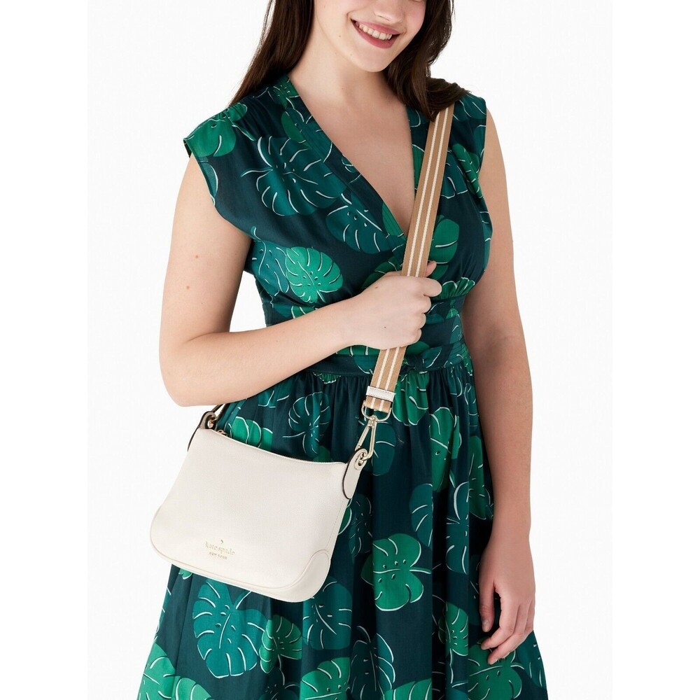 New Kate Spade Rosie Small Crossbody Pebbled Leather Parchment - Picture 3 of 4